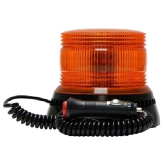 Girofar LED Galben cu lentile exterioare Fresnel si prindere magnetica